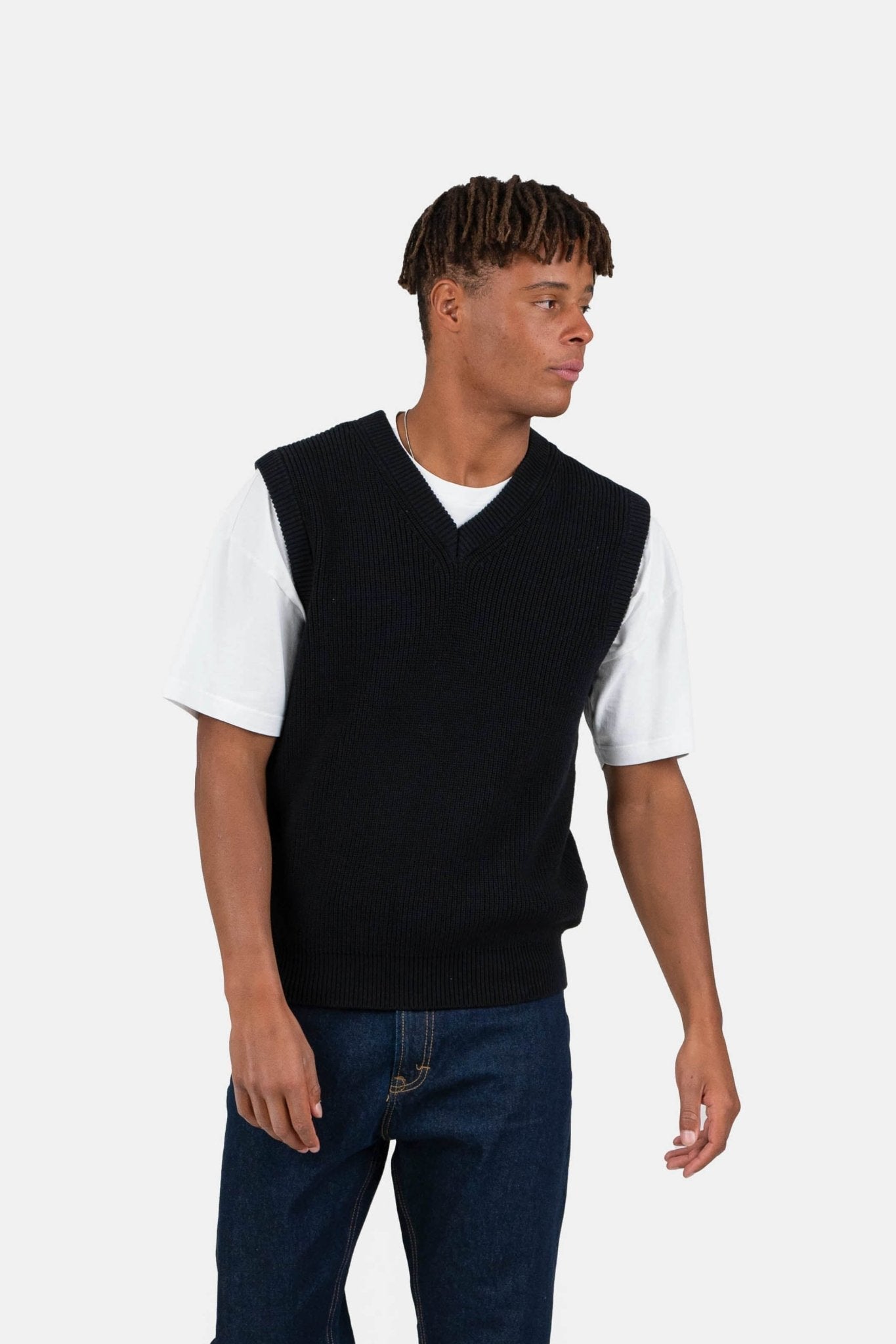 Strikvest Sort | Skagen-clothing.dk